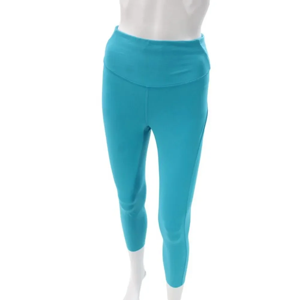 Lululemon Women Capri Leggings Blue Nylon Size 6